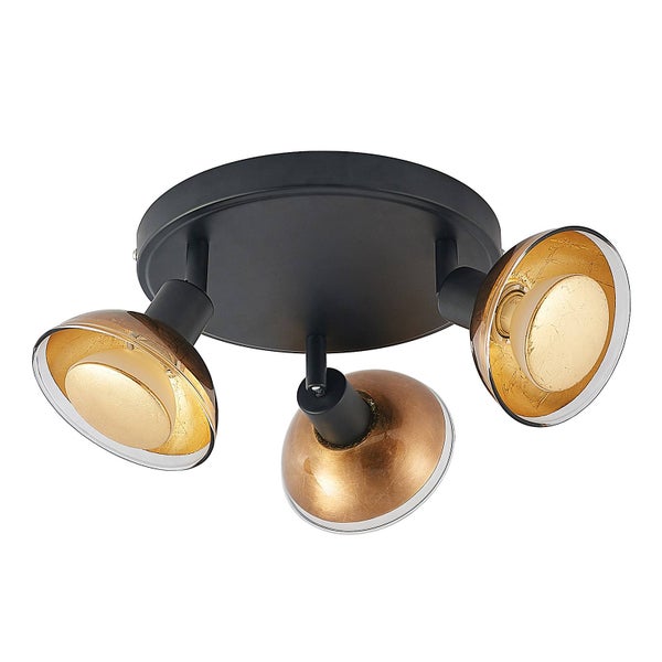Lindby Strahler Erin in Schwarz aus Metall (3 flammig, GU10 ) - Deckenlampe Deckenleuchte Lampe Spot Wohnzimmerleuchte