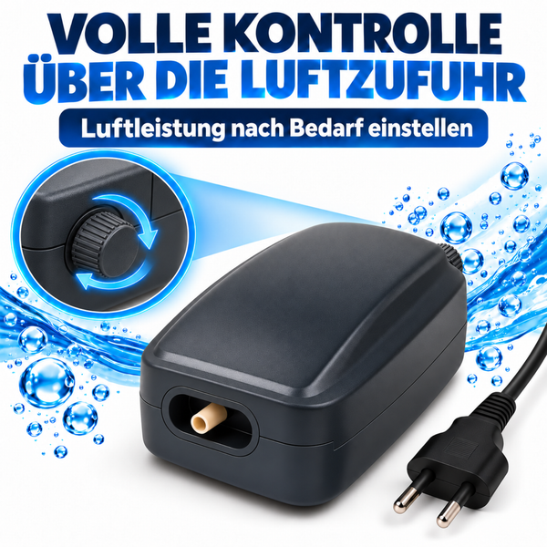 Elektrische Aquarienluftpumpe mit einstellbarer Luftleistung zur Sauerstoffversorgung