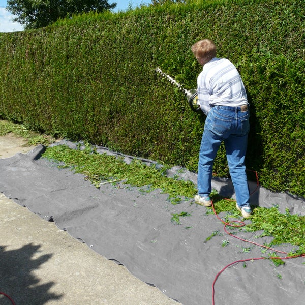 ECD Germany Abdeckplane Gewebeplane mit Ösen 3x5m 15m² 260g/m² Grau aus Polyethylen Schimmelresistent Wasserdicht Reißfest Schutzplane Bootsplane Gartenplane Holzplane Plane für Gartenmöbel Pool Auto