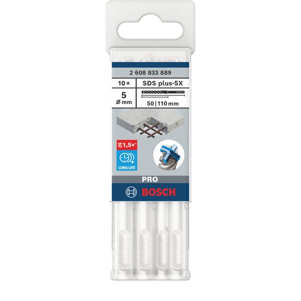 Bosch PRO SDS plus-5X Hammerbohrer 5 x 50 x 110 mm - 2608833889