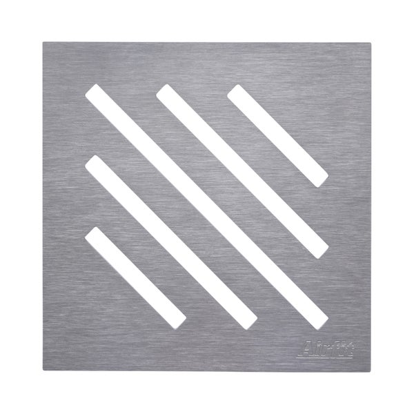 Quadratische Airfit Duschrinne aus Edelstahl mit Schlitzen
