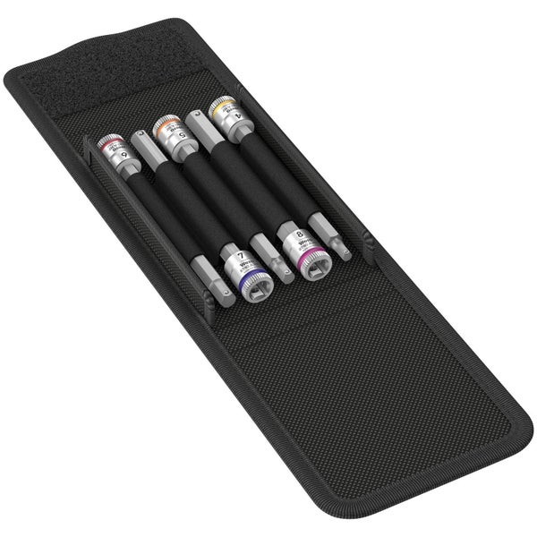 Wera 8740 Hex-Plus HF Zyklop Bitnuss-Satz lang 5tlg 1/4 mit Haltefunktion für Innensechskant - 003345