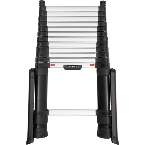 Telesteps Teleskopleiter aus Aluminium und Kunststoff, zusammengeschoben.