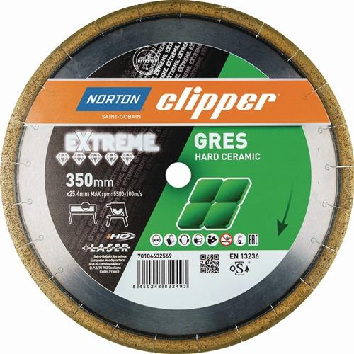 Norton Clipper Trennscheibe für Fliesen, 350 mm Durchmesser