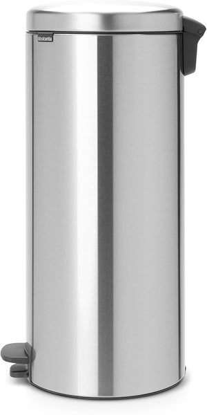 Brabantia Klassischer Tretmülleimer Mit Soft Verschluss 30 Liter HxBxT 67,9 x 29,3 x 38 cm Metall Edelstahl Matt
