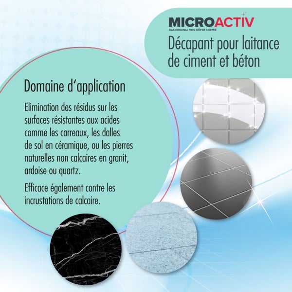 Microactiv Zementschleierentferner Anwendungsbereich
