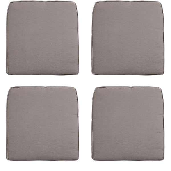 Sitzkissen Geflecht Panama taupe - ca. 48x48 cm - 4er-Set