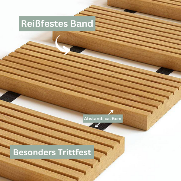 holz4home Rollweg Gartenweg aus Lärche  Holztritte für Garten 25 cm
