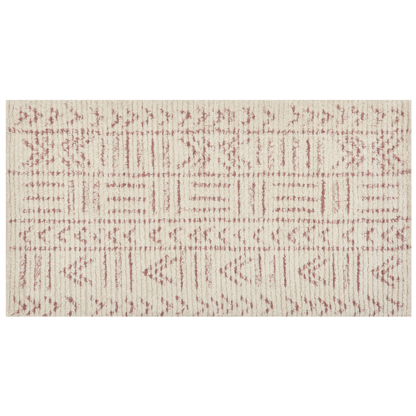 Teppich EDIRNE Beige 80 x 150 cm Baumwolle