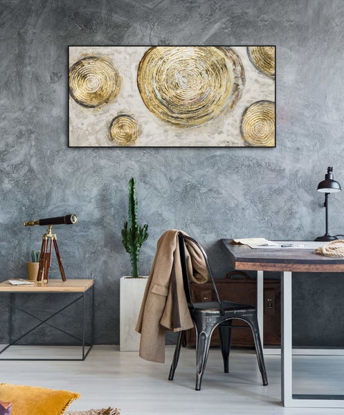 Handgemaltes Gemälde Acrylfarbe 120x60cm Braun