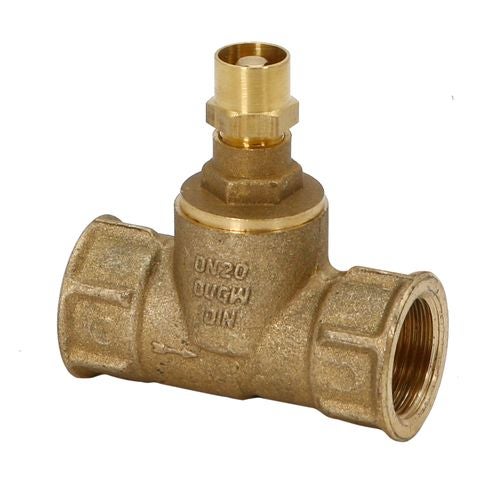 Kombiniertes Freistromventil mit Rückflussverhinderer aus Messing, Nennweite 20, mit Innengewinde, für Trinkwasser geeignet.