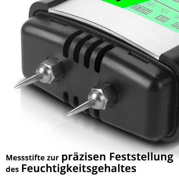 Feuchtemessgerät mit Messstiften zur Feuchtigkeitsbestimmung