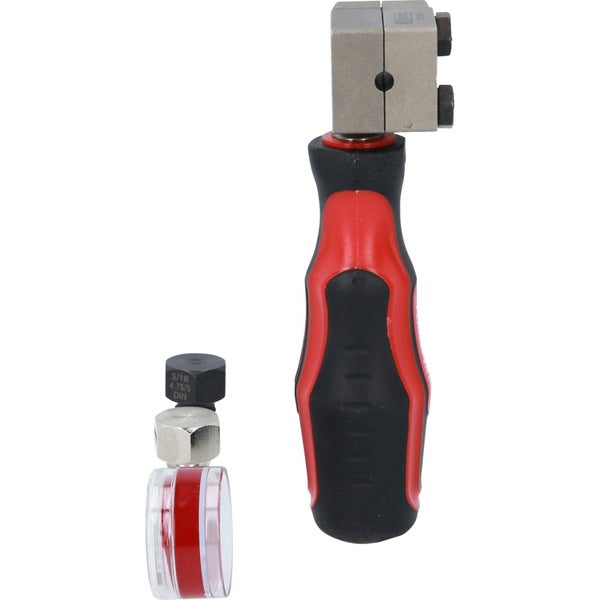 KS Tools Bördelgerät für Bremsleitungen, 3/16 Zoll und 4,75 Millimeter DIN, inklusive Schmierfett und Adaptern.
