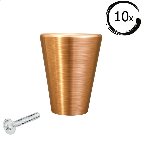 Möbelknopf aus Metall mit Schraube, 10er-Pack