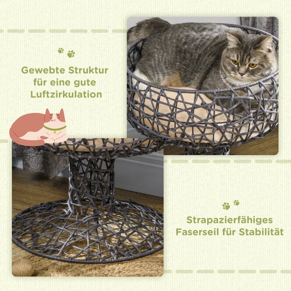 Katze in einem Katzenkorb mit weichem, herausnehmbarem und maschinenwaschbarem Kissen