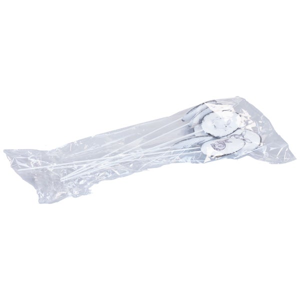 Verpackte Dekostecker mit Hasenmotiv für Ostern