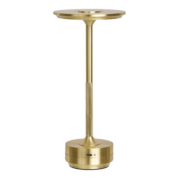 Lyneham Tischlampe LED wiederaufladbar Messing Dekor. 13 X 13 X 29 cm