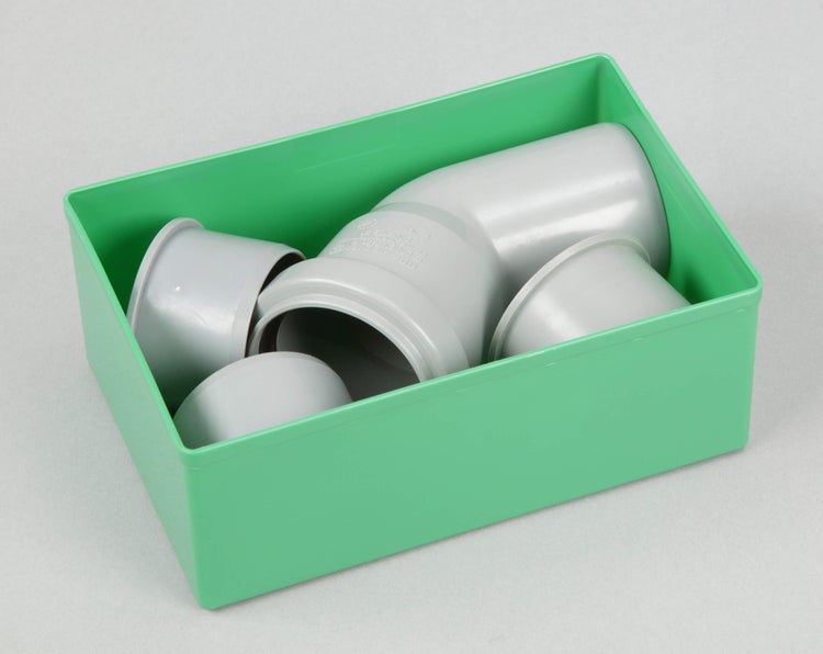 PROREGAL SparSet 5 x Sortimentskasten EuroPlus Insert HxBxT 6,3 x 10,8 x 16,2 cm Grün