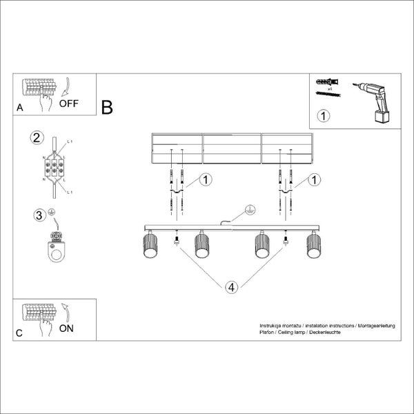 Montageanleitung für Deckenleuchte