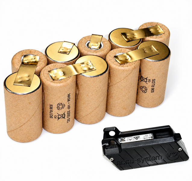 Ersatz Akku Pack für Elektrowerkzeuge mit beiliegendem schwarzen Kunststoffgehäuse