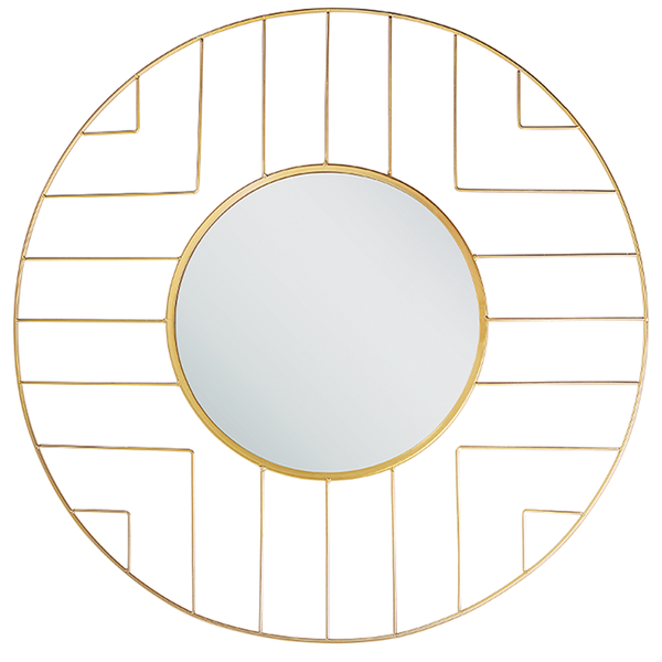 Wandspiegel HESDIN 60 cm 60 cm Metall Gold