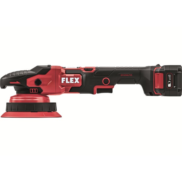 Flex Akku Exzenterschleifer mit bürstenlosem Motor für effizientes Polieren und Schleifen von Oberflächen