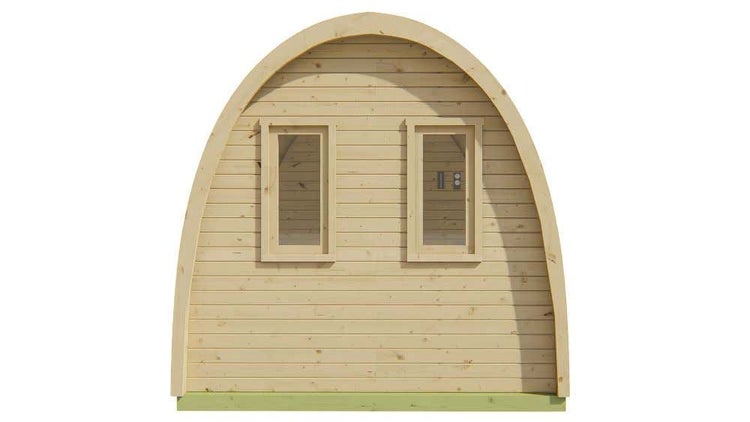 FinnTherm POD-Sauna Thorge Gartensauna aus Holz, Sauna mit 42 mm Wandstärke Außensauna
