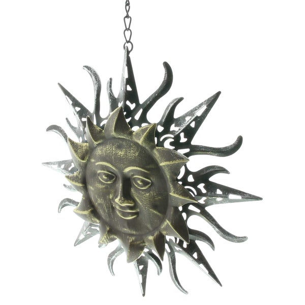 FRANK FLECHTWAREN | Metallhänger Sonne, METALL, 28 x 2,5 x 48 cm