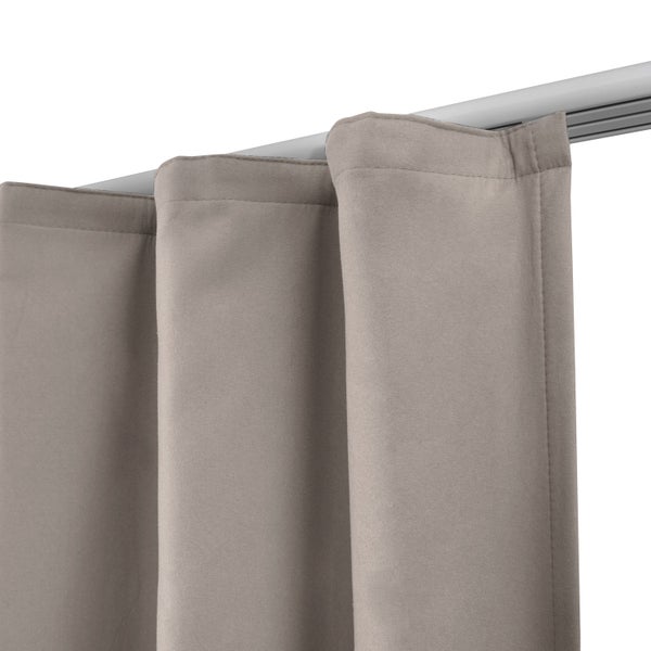 Beautissu Amelie TK Vorhang mit Kräuselband 140x245cm Sand (2tlg)