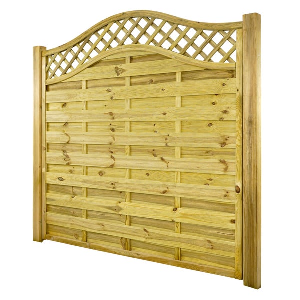 Holzzaun mit Rankgitter für den Garten