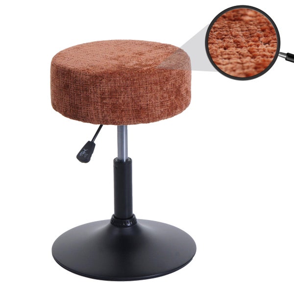 Hocker mit Stoffbezug und höhenverstellbarem Fuß
