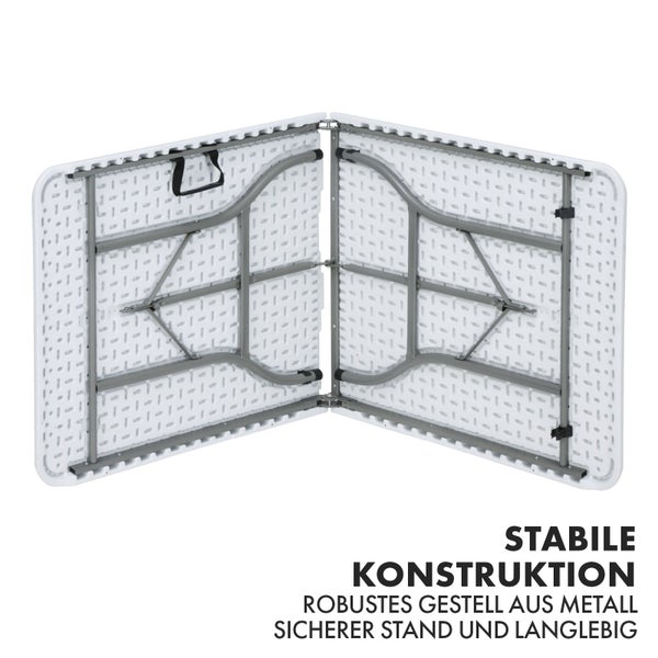 FLOORDIREKT Klapptisch Gartentisch Akita Strapazierfähig Wetterfest 183 x 76 cm