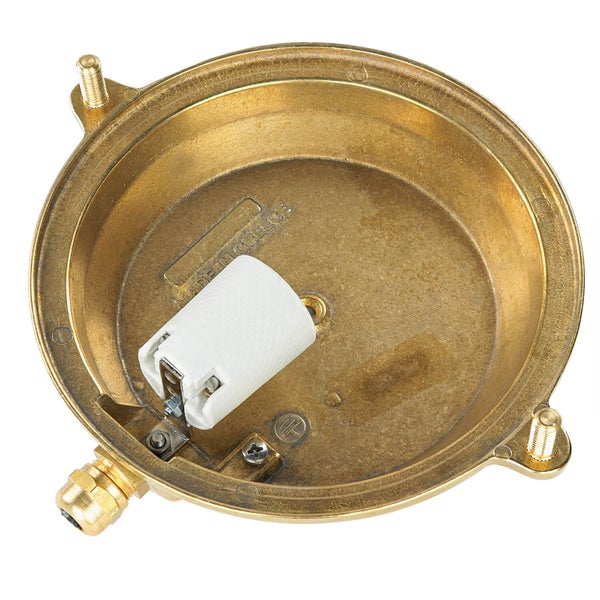 Goldene Lampenbasis mit Fassung für Leuchtmittel