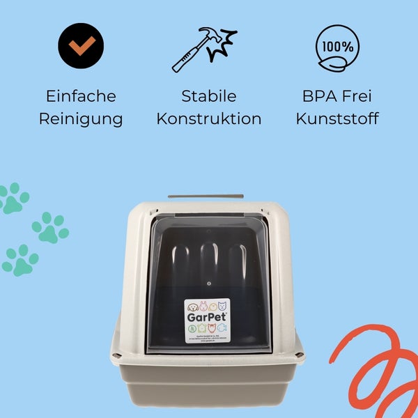 GarPet Katzentoilette mit Klappe