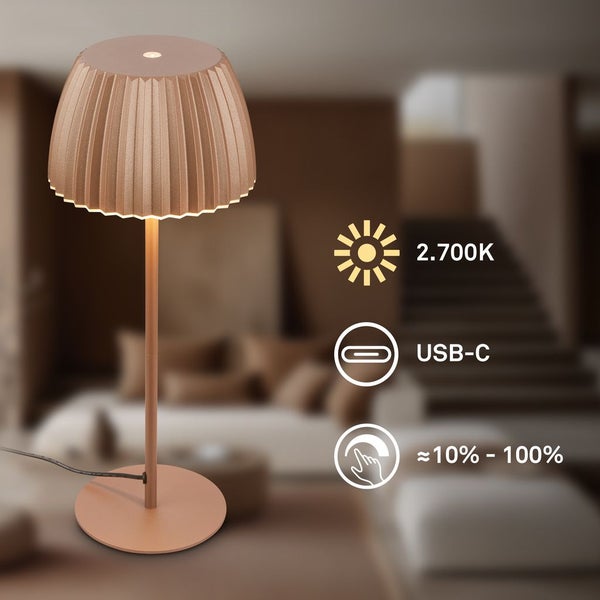 LED Tischlampe LED Tischleuchte Dimmbar Touch Warmweiß Schlafzimmer Flur