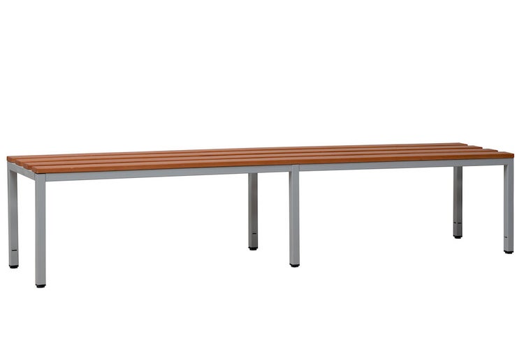 PROREGAL Sitzbank Seal Freistehend Grau/Buche Ohne Rückenlehne HxBxT 40 x 160 x 40 cm Holz