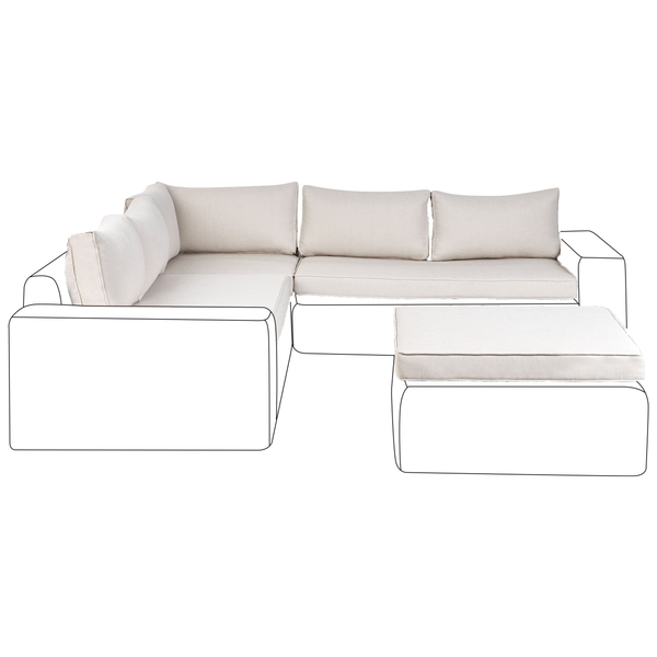 Ecksofa mit Fußhocker