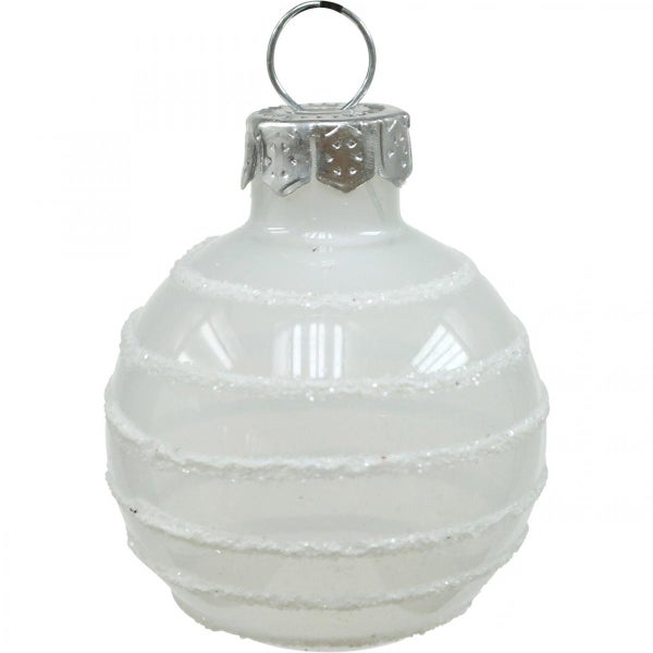 Weihnachtsbaumkugel mit Glitzerstreifen