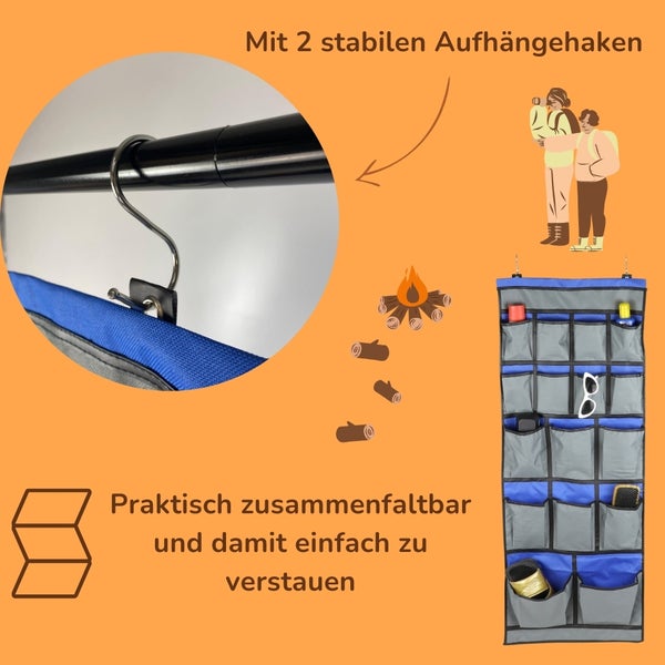 Wohnmobil Wohnwagen Camping Vorzelt Hängetasche Fächer Hängeorganizer Caravan LKW Organizer hängend Hängeregal Hängeaufbewahrung Tasche
