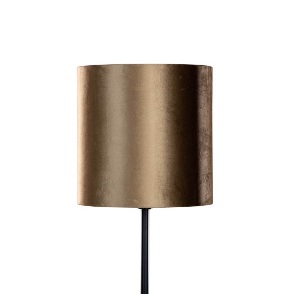 Stehlampe mit zylindrischem Lampenschirm