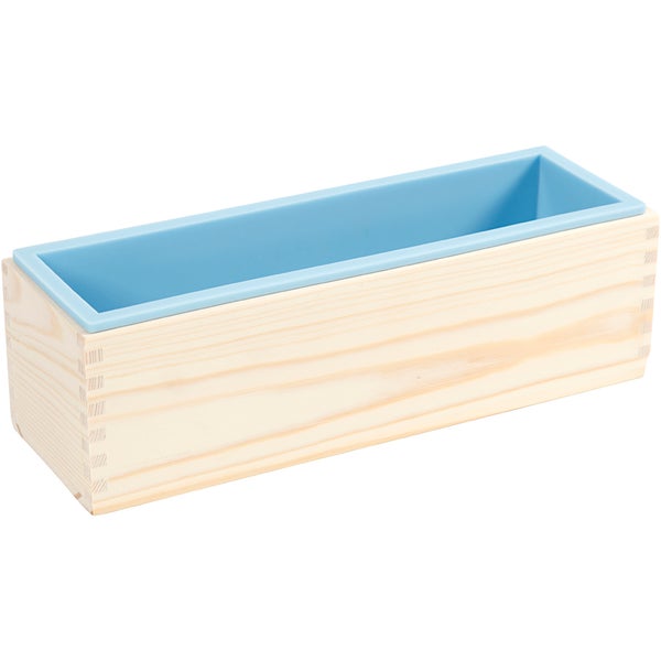 Creativ Company  Silikonform im Holzkasten, H 8 cm, L 27,5 cm, B 8,6 cm, 1500 ml, 1 Stk
