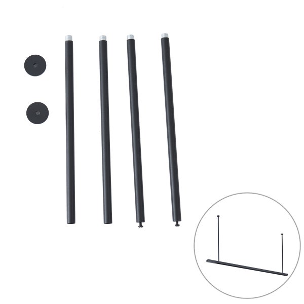 Lampenzubehör mit Stangen und runden Abdeckungen