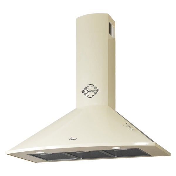 Wandhaube Gurari in Landhausstil mit Metallfettfiltern und LED Beleuchtung