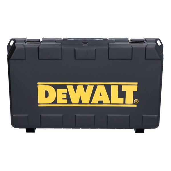 DeWALT Werkzeugkoffer aus robustem Kunststoff mit Tragegriff und Marken-Logo.