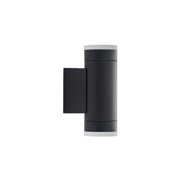 Lindby Wandleuchte außen Yelina (spritzwassergeschützt (Modern) in Alu aus Aluminium (2 flammig, GU10) - Außenwandleuchten Wandlampe Led Außenlampe Outdoor für Außenwand/Hauswand Haus