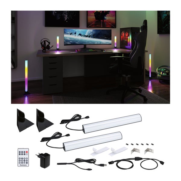 Ein LED Streifen mit 100 cm Laenge, 12,5 mm Breite und 3 mm Hoehe, der alle 167 mm kuerzbar ist, inklusive fuenf Jahre Garantie.