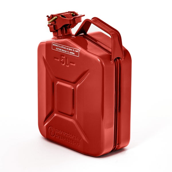 BW® Kraftstoffkanister Metall Benzinkanister 2x 5 Liter - Rot - RAL 3000 - TÜV-geprüft und UN-Zulassung - Made in Europe