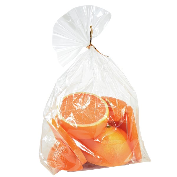 Orangen in durchsichtiger Verpackungstüte