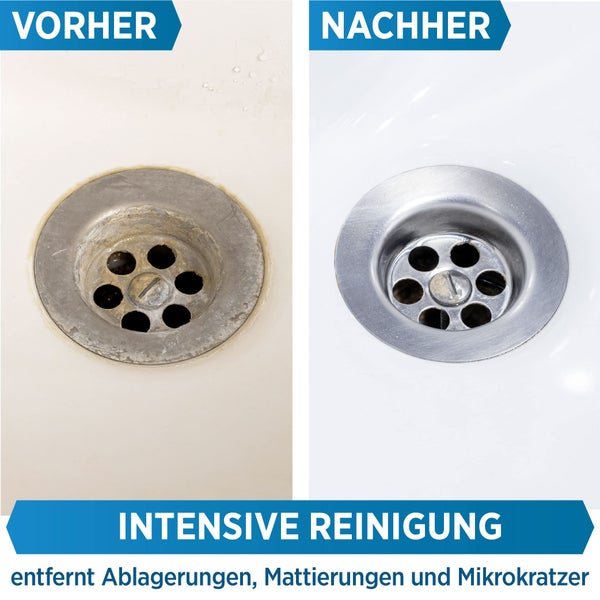 PRINOX® 150ml Reinigungs und Polierpaste für Emaille, Keramik, Porzellan, Glaskeramik, Mineralguss - Professionelle Badpflege zu Reinigung und Pflege von Armaturen - Ceranfeld Reiniger