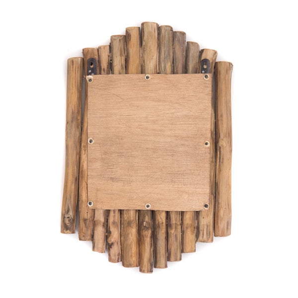 Wandspiegel Harmonica 56x37 cm Teak Treibholz naturfarben